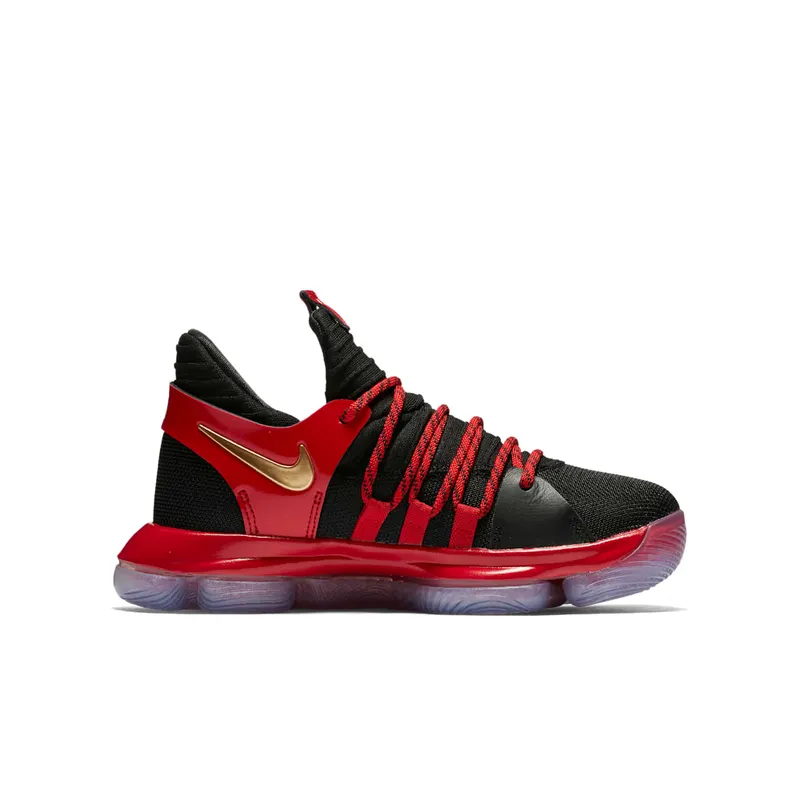 Nike KD 10 Bred (GS) Black/Metallic Gold-University Red-Bright Crimson (AJ7220-076)