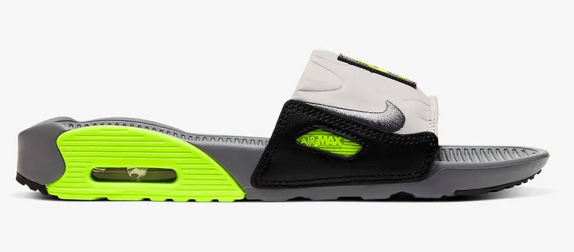Nike Air Max 90 Slide Smoke Grey Volt Black (W) (CT5241-001)