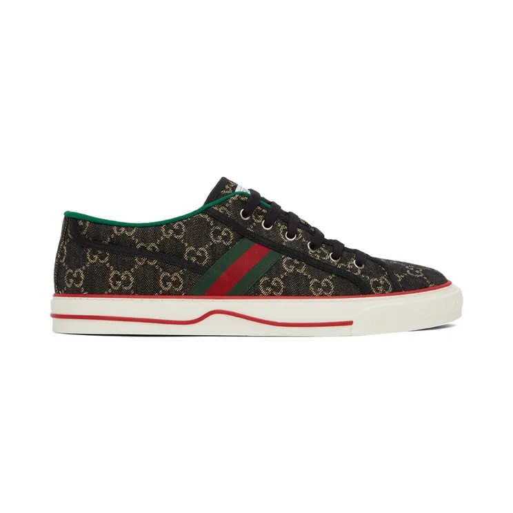 Gucci Black ‘Gucci Tennis 1977’ Sneakers (606111 UN320)