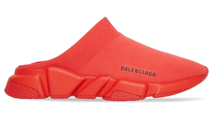 Balenciaga Speed Slip-On-Sneakers in Strickoptik “Red” (711475W2DB1)