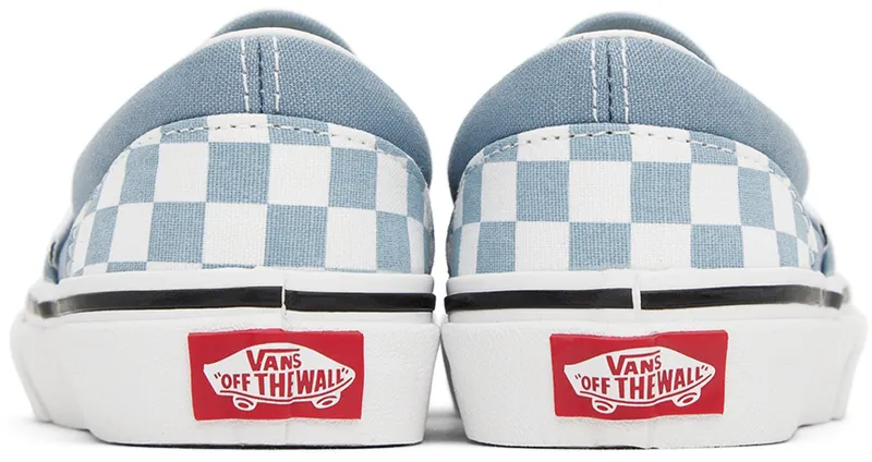 Vans Kids Blue & White Classic Slip-On Little Kids (VN0A4BUTBD2)