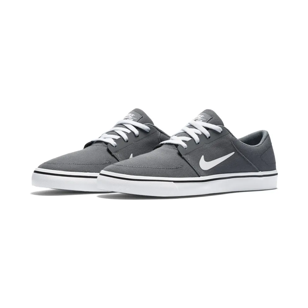 Nike Sb Portmore Canvas Low Skate Shoes Grey Grey (723874-004)