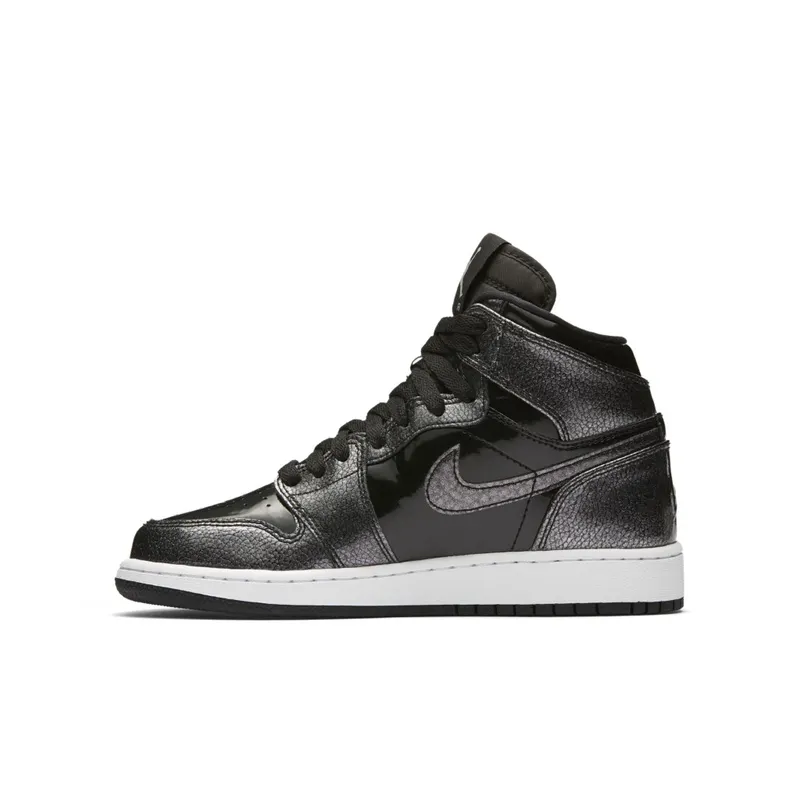 Jordan 1 Retro High Black Patent (GS) Black/Black-Anthracite-White (705300-017)