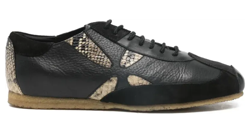 Stefan Cooke Leren loafers met reliëf “Black” (FSTCMSLTN95999)
