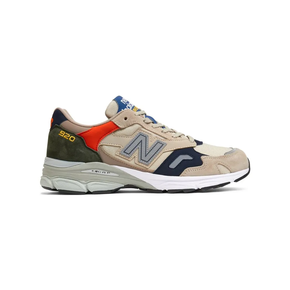 New Balance Herren Made in UK 920 – Beige/Grün/Orange/Blau, Beige/Grün/Orange/Blau (M920UPG)
