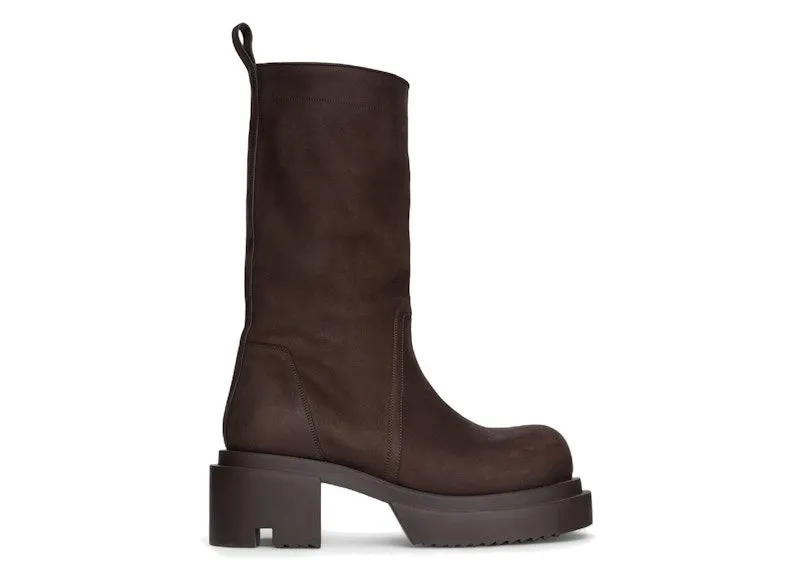 Rick Owens Concordians Calf Pull On Bogun Boot Brown (RU02E1838 LWN 04)