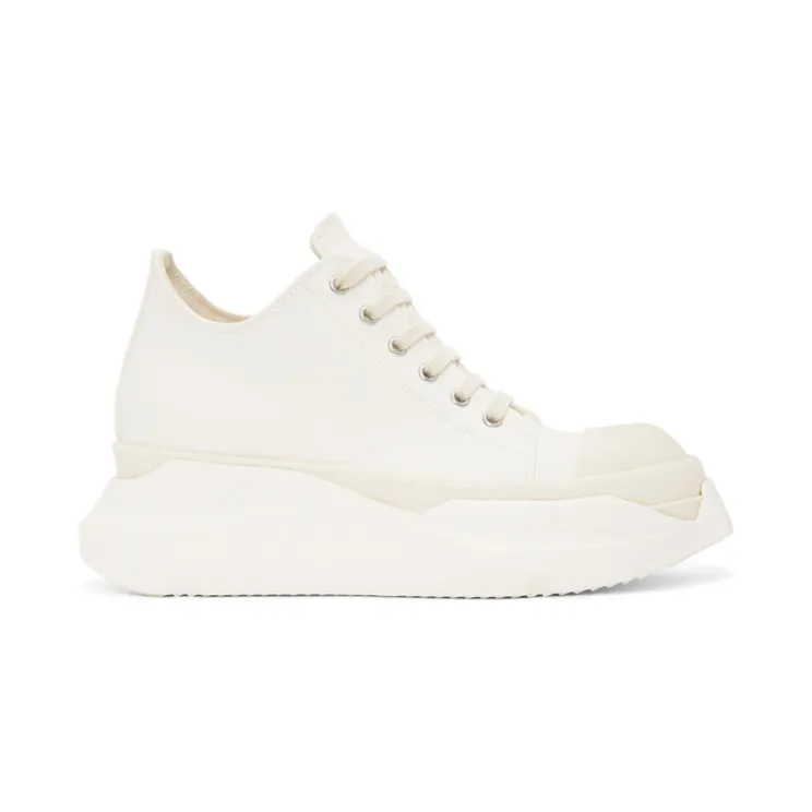 Rick Owens Drkshdw White Abstract Low Sneakers (DU21S2842 RUHPM)