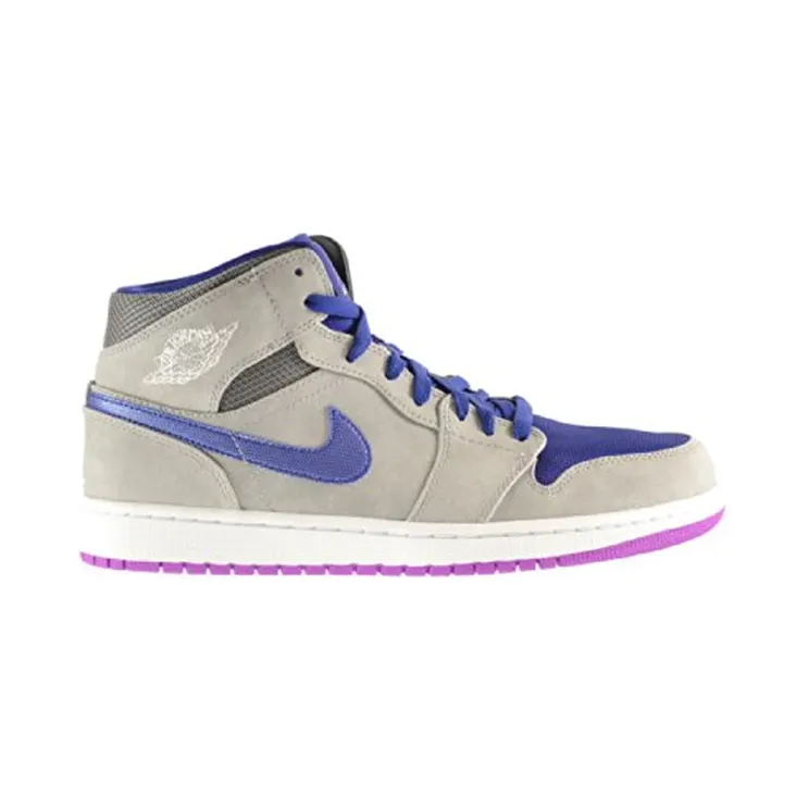 Jordan 1 Mid Matte Silver Laser Purple