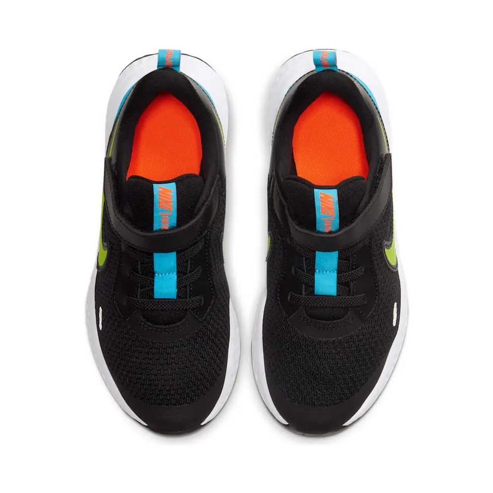 Nike Revolution 5 Lemon Venom (PS) Black/Laser Blue/Hyper Crimson (BQ5672-076)