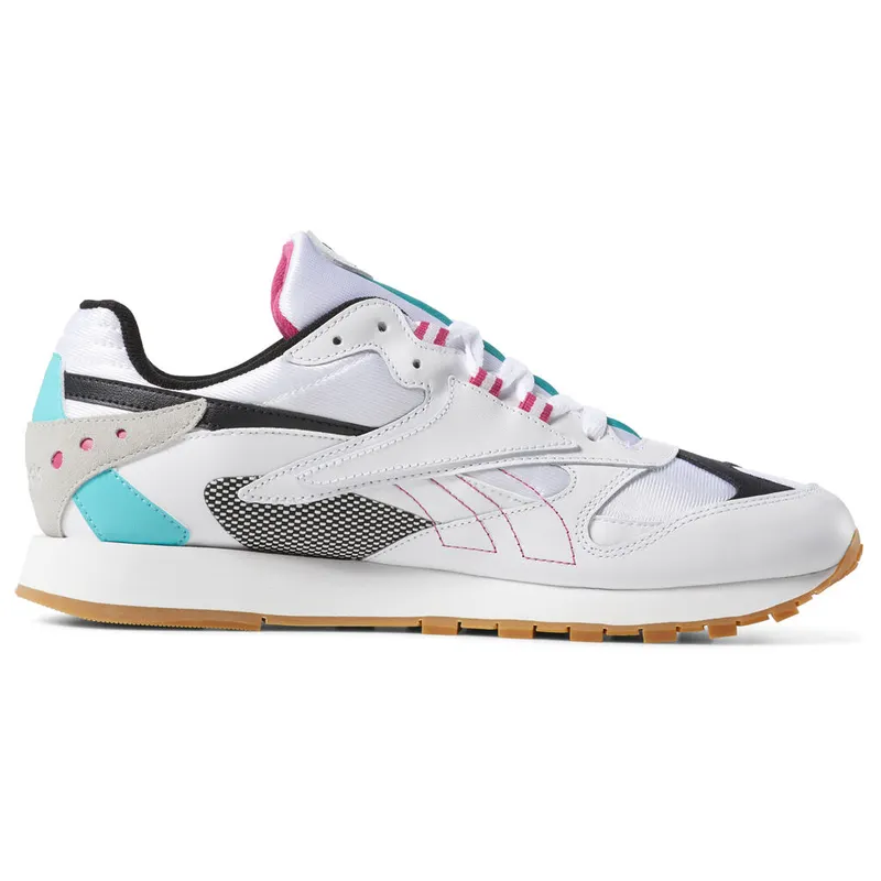 Reebok Classic Leather ATI 90s White White/Teal-Black-Grey-Pink (Other Brands Reebok)