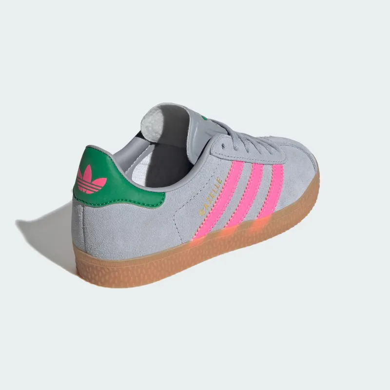 Adidas Gazelle Halo Silver / Lucid Pink / Green (IH6472)