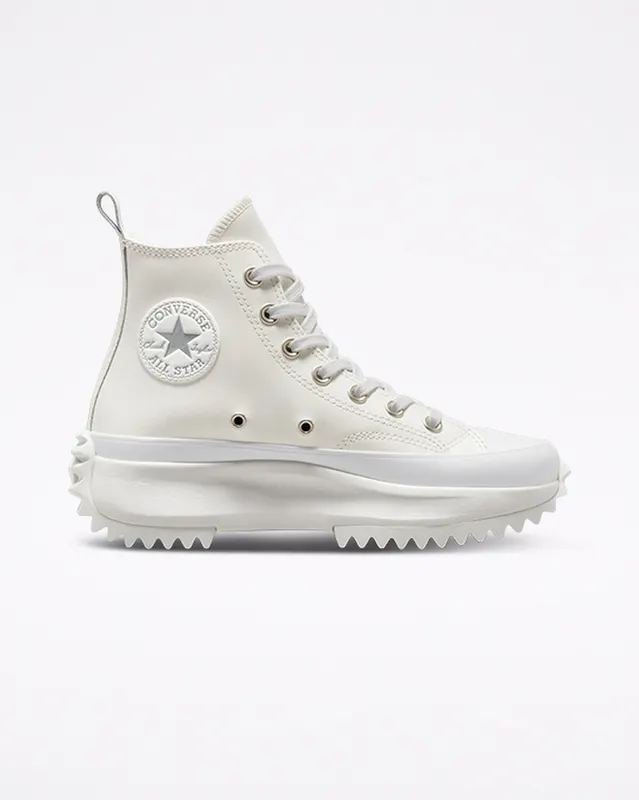Converse Run Star Hike Platform Iridescent Leather Vintage White/pure Silver