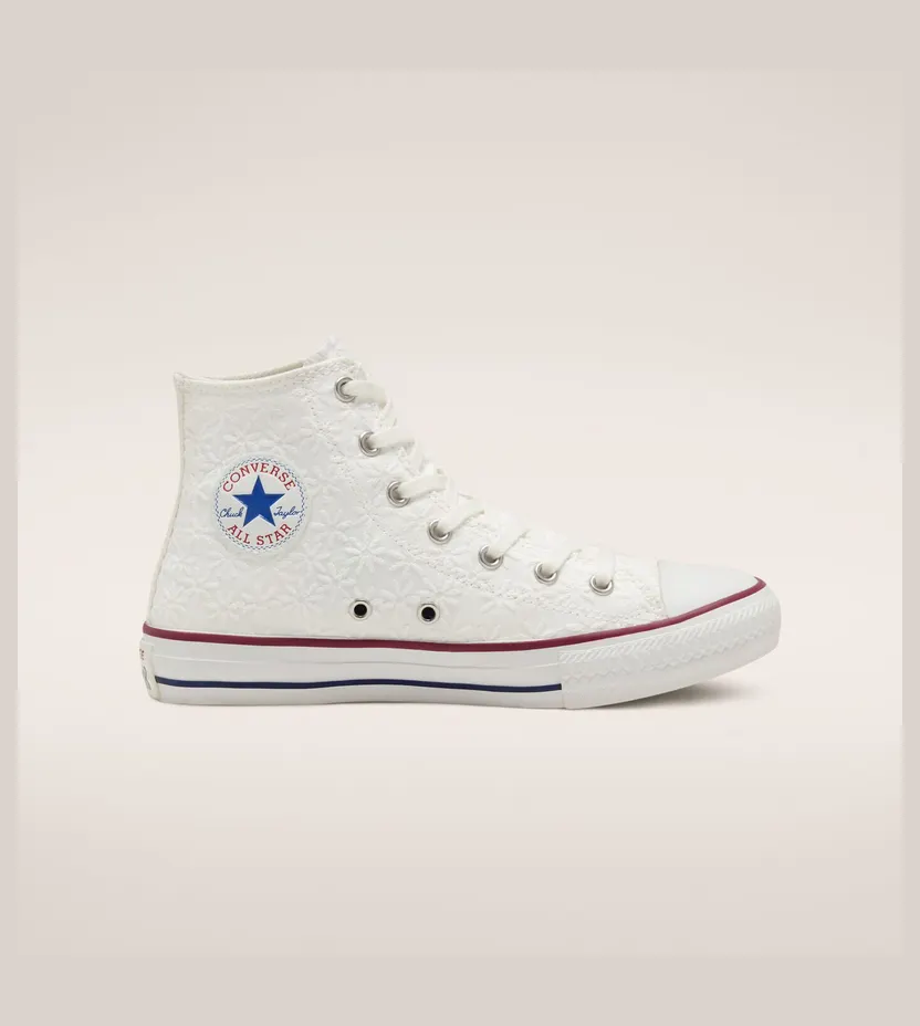 Converse Little Miss Chuck Taylor All Star High Top White/garnet/midnight Navy (668030C)
