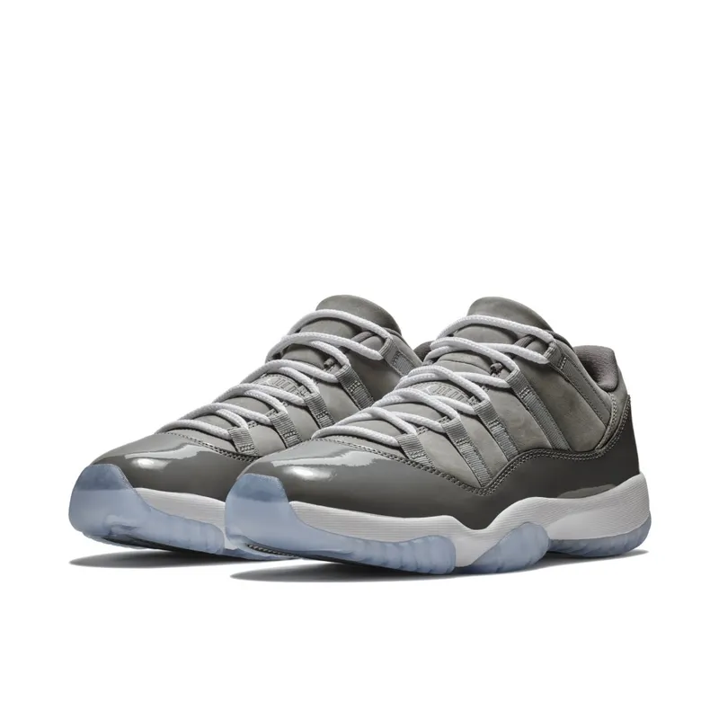 Jordan 11 Retro Low Cool Grey Medium Grey/White-Gunsmoke (528895-003)