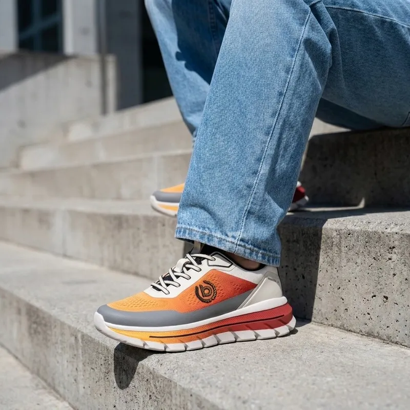 Bugatti sneaker Antraciet / Lichtgrijs / Donkeroranje (341-AWS01-6900-8100)