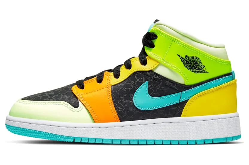 Air Jordan 1 Mid SE Aurora Green (GS)