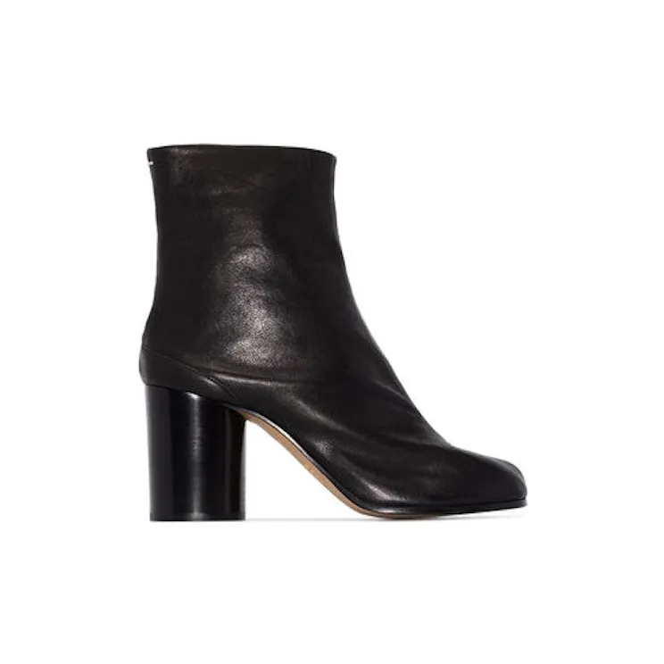 Maison Margiela Vintage Leather Tabi High Heel Ankle Boots Black (S58WU0260 P3753 T8013)