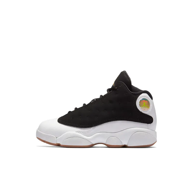 Jordan 13 Retro Black White Gum Medium Brown Metallic Gold (439669-021)