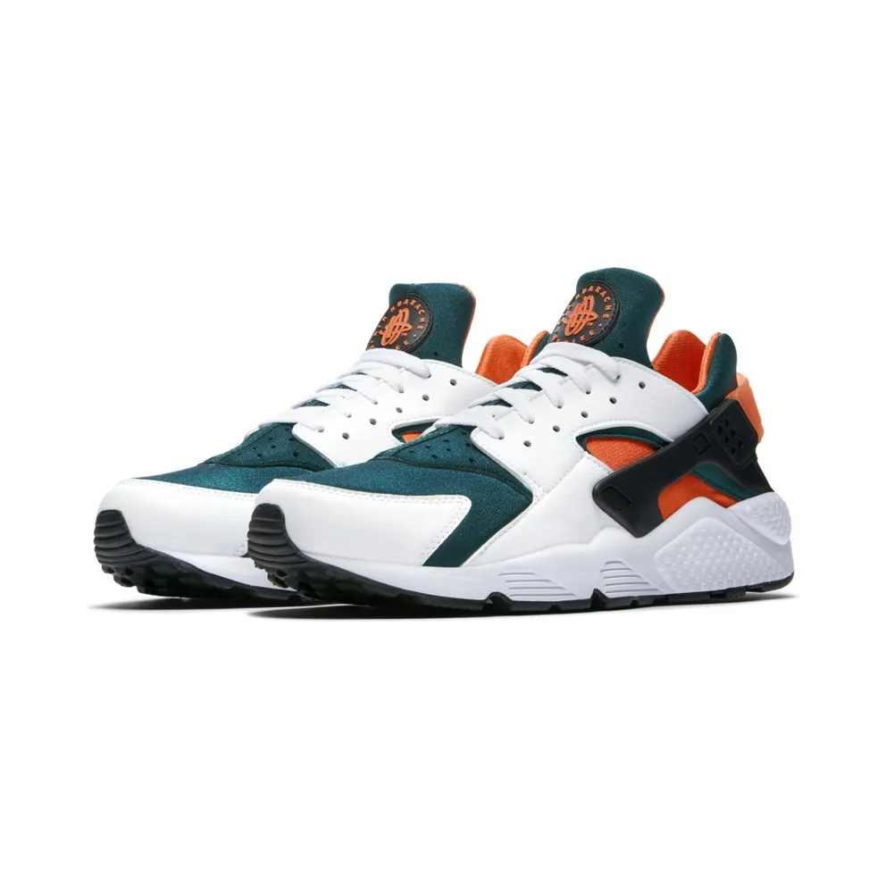 Nike Air Huarache Run Miami Hurricanes White/Black-Rainforest-Wild Mango (AT4254-102)