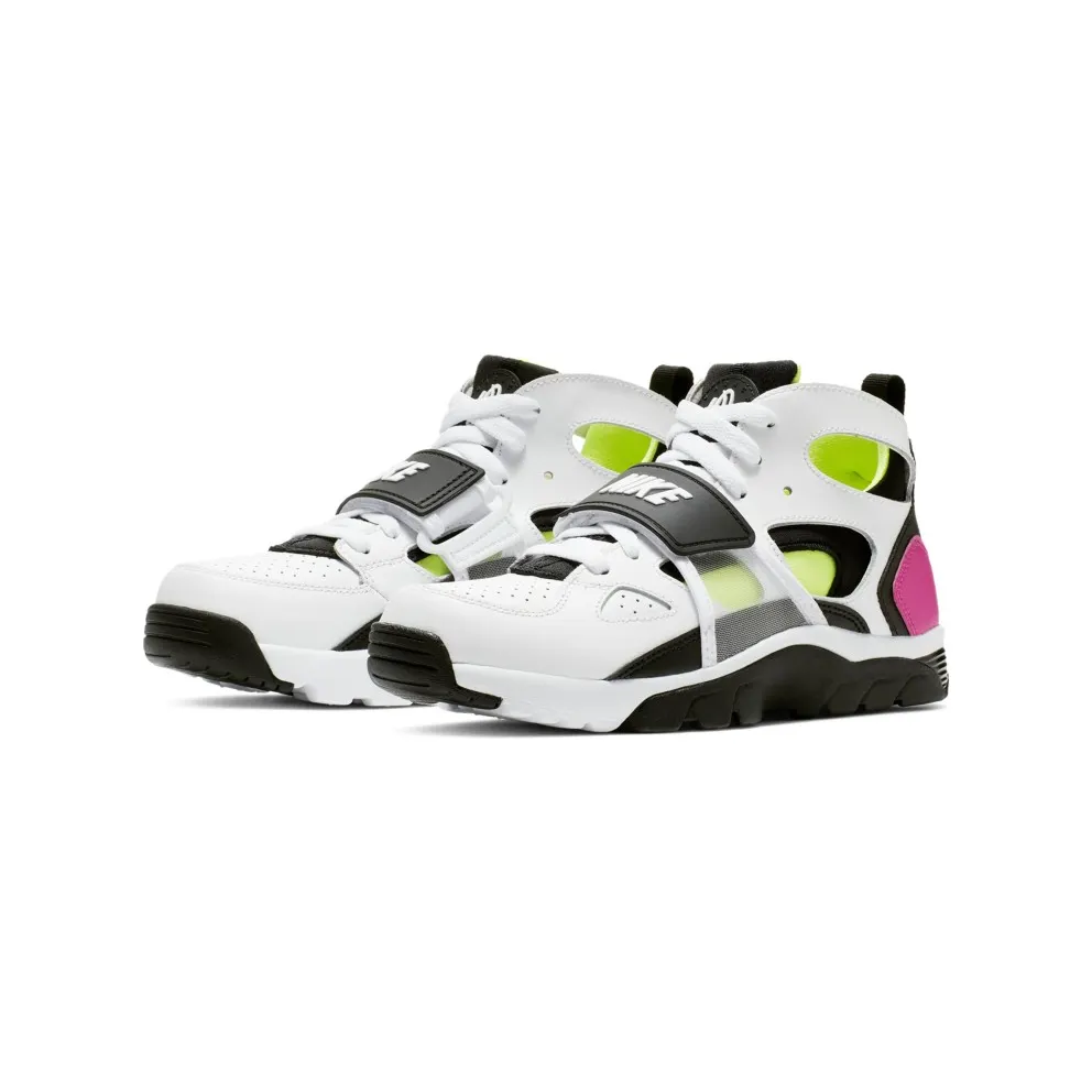 Nike Air Trainer Huarache White Laser Fuchsia Volt Black (GS) (CJ0405-100)