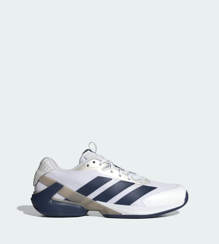 Adidas Adizero Ubersonic 5 Tennisschoenen Cloud White / Dark Blue / Silver Metallic (JR1736)