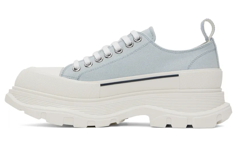 Alexander McQueen Blue Tread Slick Low Sneakers (705660W4V41) (3)