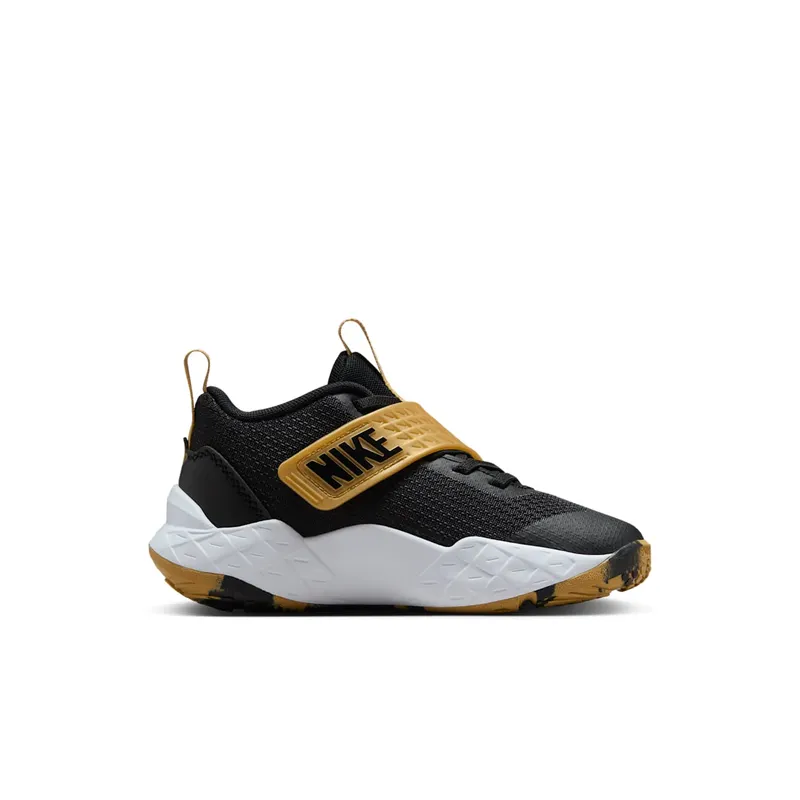 Nike Team Hustle D 12 Black Metallic Gold White (HF6280-003)