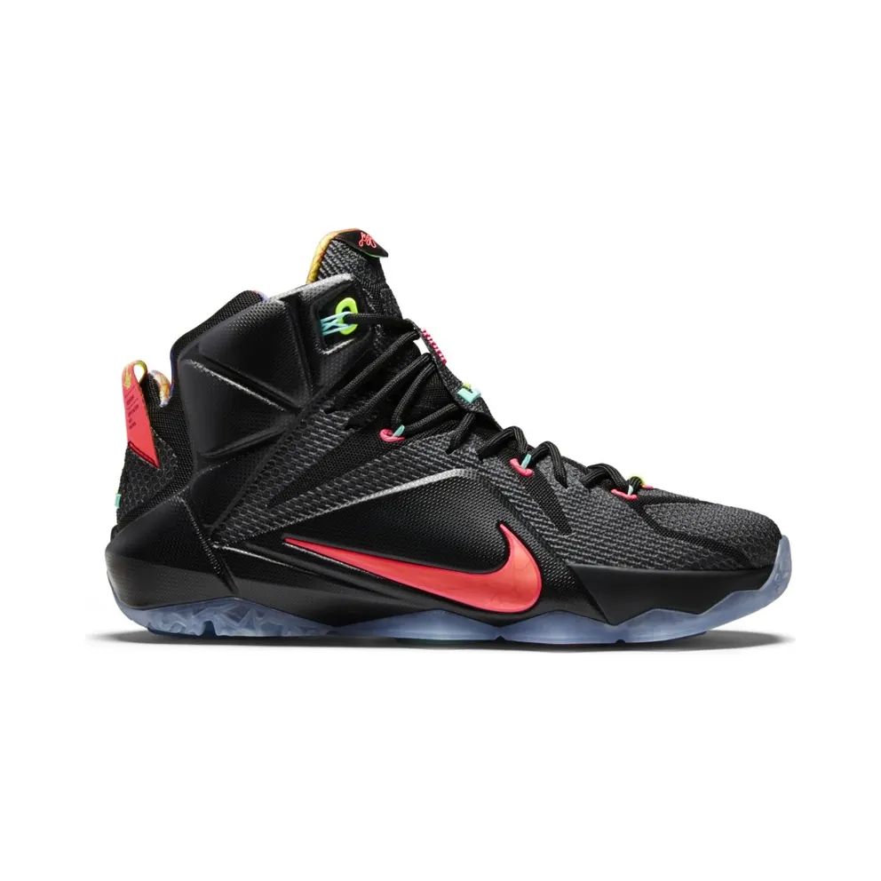 Nike LeBron 12 Data Black/Bright Mango-Hyper Punch-Volt (684593-068)