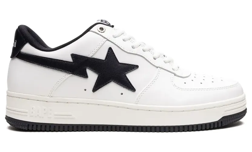 A BATHING APE® Jjjjound x Bapesta White Navy sneakers – Wit (1I73191912NVY)