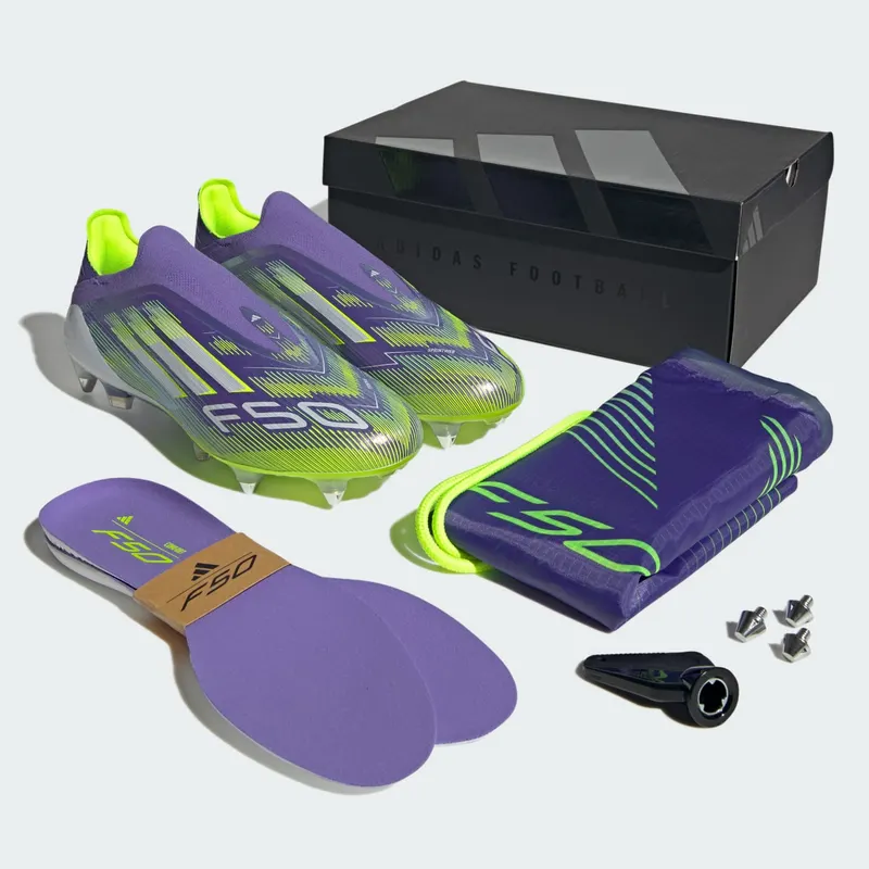 adidas F50 Elite Laceless SG Purple Rush Cloud White Lucid Lemon (JH7642)