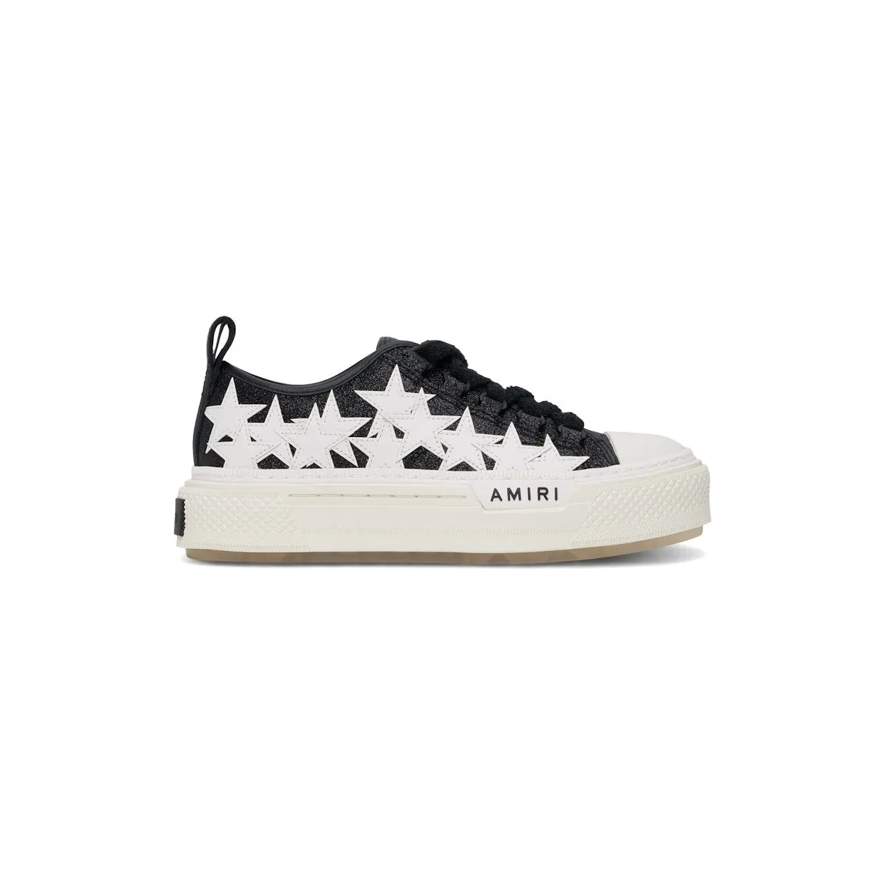 AMIRI Stars Court Low Black Glitter White (AWFOSR1106-001)
