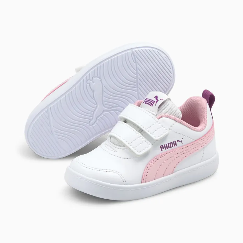 PUMA Courtflex V2 Babies’ White/Pink Lady (371544-15)
