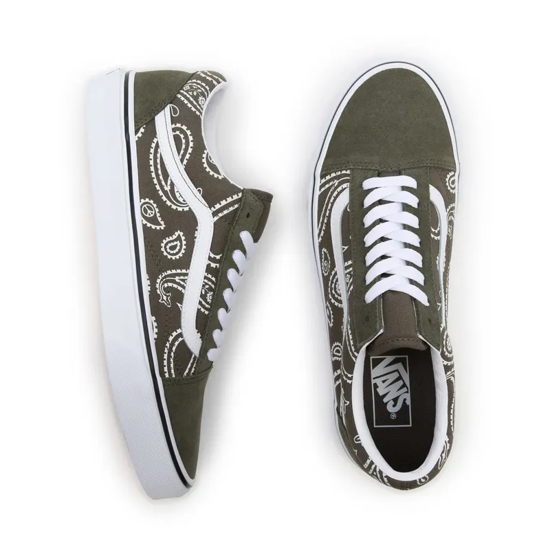 VANS Peace Paisley Old Skool Shoes Green (VN0A5KRFB0F)