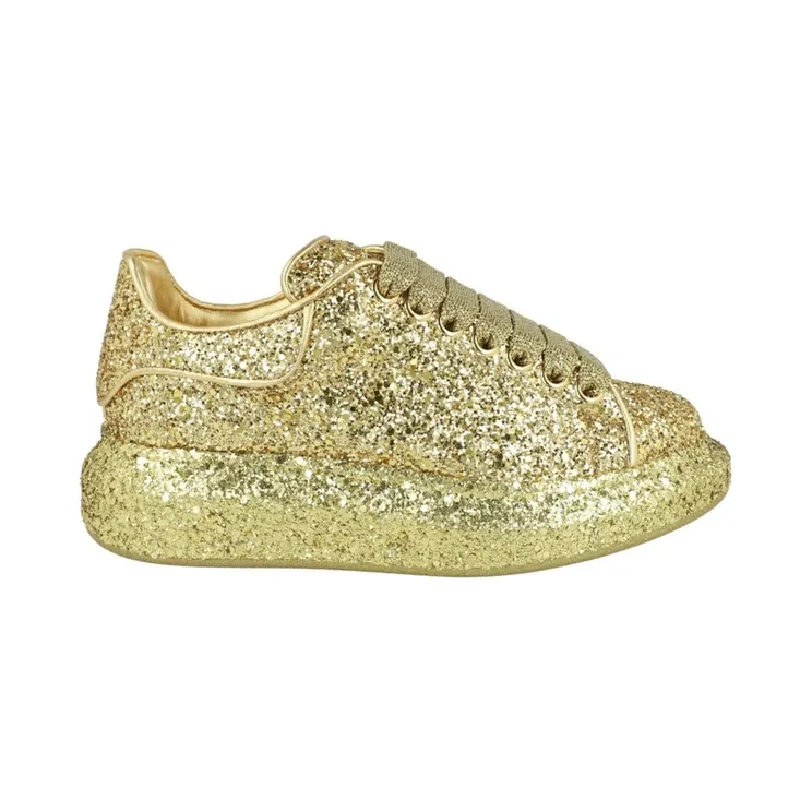 Alexander McQueen Oversized Glitter Gold (708072 W4JF9 8000)