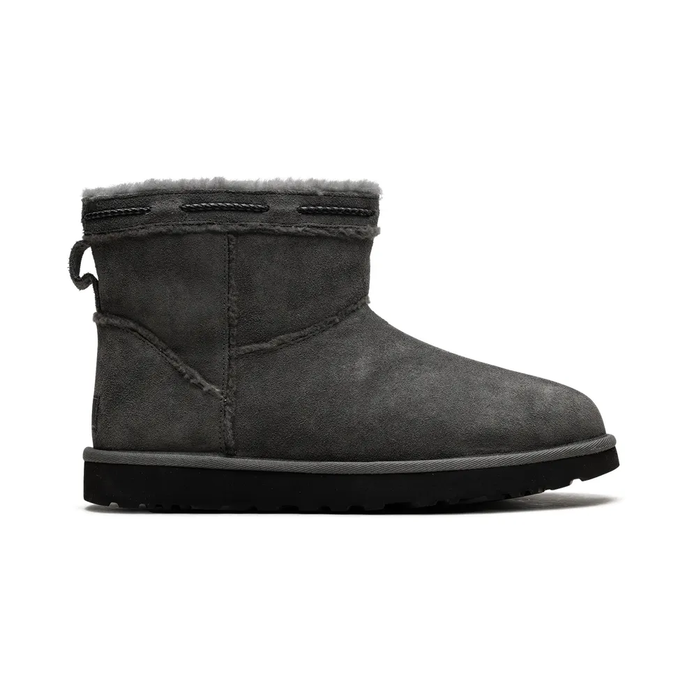Ugg Classic Mini Shearling Braid “Charcoal” (1166751-CHRC)