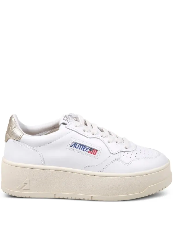 Autry with plateauzool and logo – White (PTLWLL01WHITEPLATINUM)
