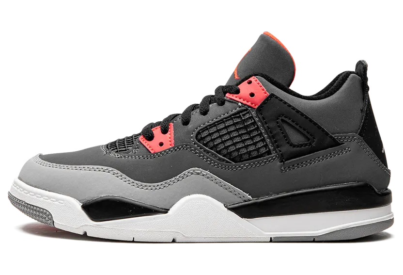 Jordan 4 Retro Infrared (PS) – “Dark Grey / Infrared 23-black-cement Grey” (BQ7669-061)
