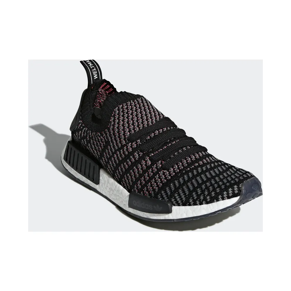 adidas NMD R1 STLT Black Grey Solar Pink Core Black/Grey Four/Solar Pink (CQ2386)