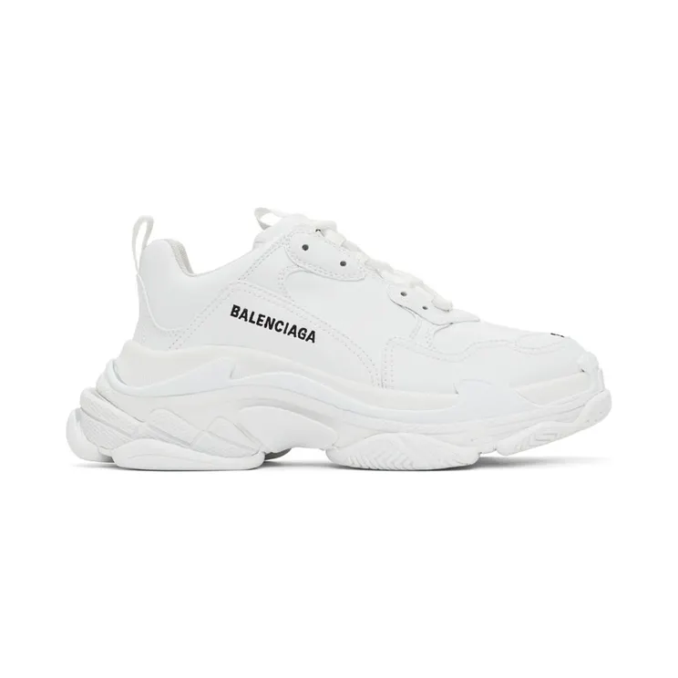Balenciaga White Triple S Low-Top Sneakers (536737-W2FA5-9000)