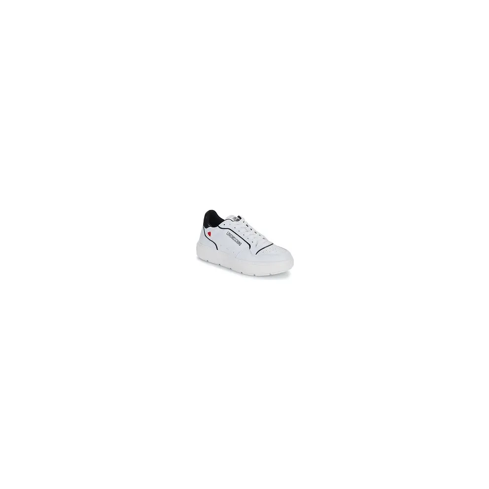 Love Moschino – White platte Shoes with logo hart – Women – Shoes – White (JA15144G1L242JLJC110A)