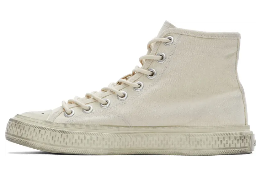 Acne Studios Black & Off-White Canvas High Top Sneakers (AD0481-) (3)