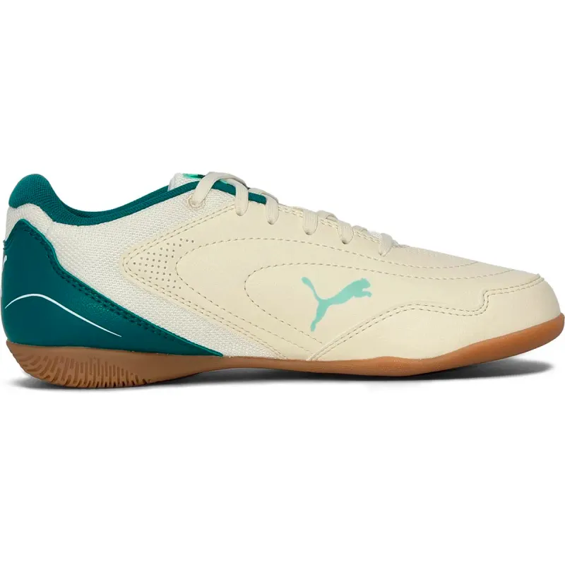 Puma Truco IV Hallen-Fußballschuhe Kids 03 – sugared almond/puma white/emerald ice/mint jelly/puma black 38.5 für Kids, Brown, Größe 18 EU (108970)
