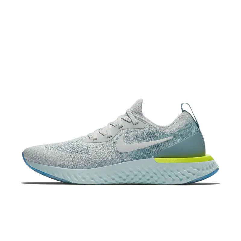 Nike Epic React Flyknit Volt Glow (W) Pure Platinum/White-Mica Blue-Volt Glow-Glacier Blue (AQ0070-008)