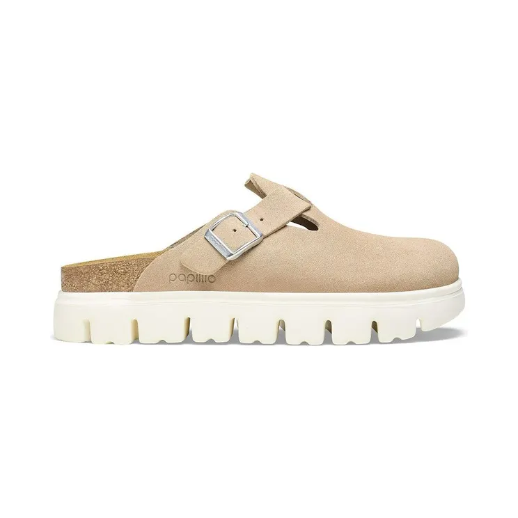 Birkenstock Boston Chunky Suede Warm Sand (Narrow) (1026176)