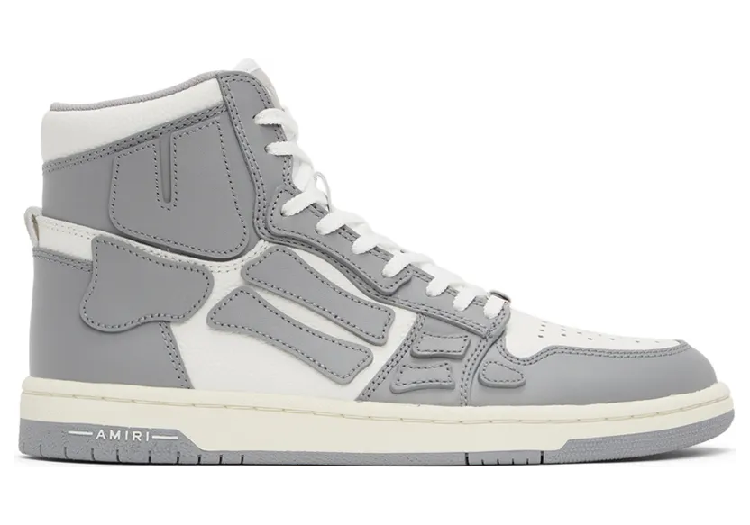 AMIRI White & Grey Hi Skel Top Sneakers (SS22MFS002)