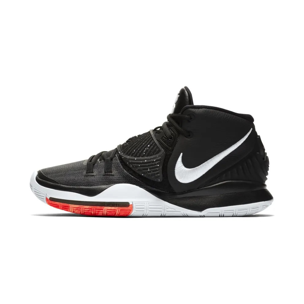 Nike Kyrie 6 Jet Black White Black/White-Bright Crimson (BQ4630-001)