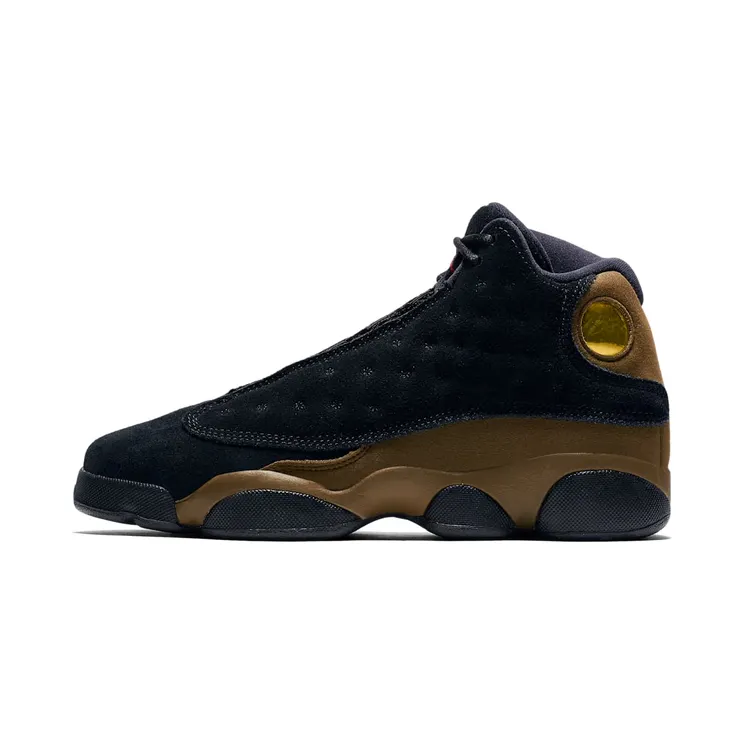 Air Jordan 13 Retro BG “Black / Light Olive / White / Gym Red” (884129-006)