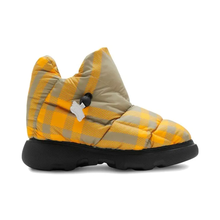 Burberry Check Pillow Boots Yellow Beige (8077442)
