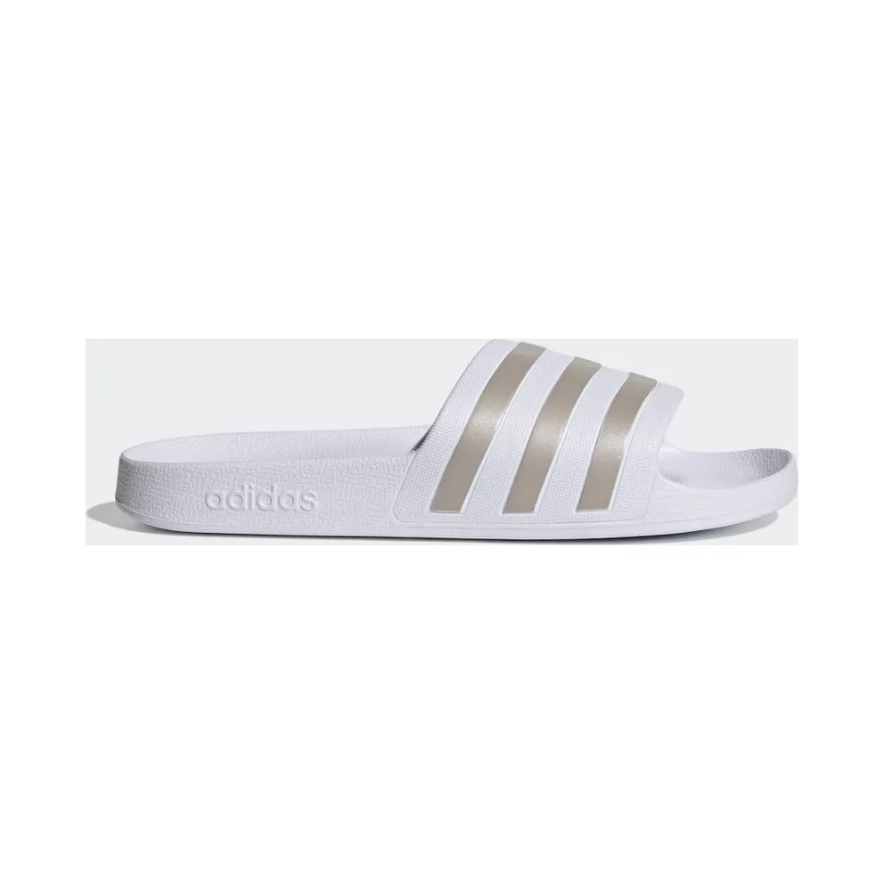 Adidas Adilette Aqua Slides Cloud White / Platinum Metallic / Cloud White (EF1730)