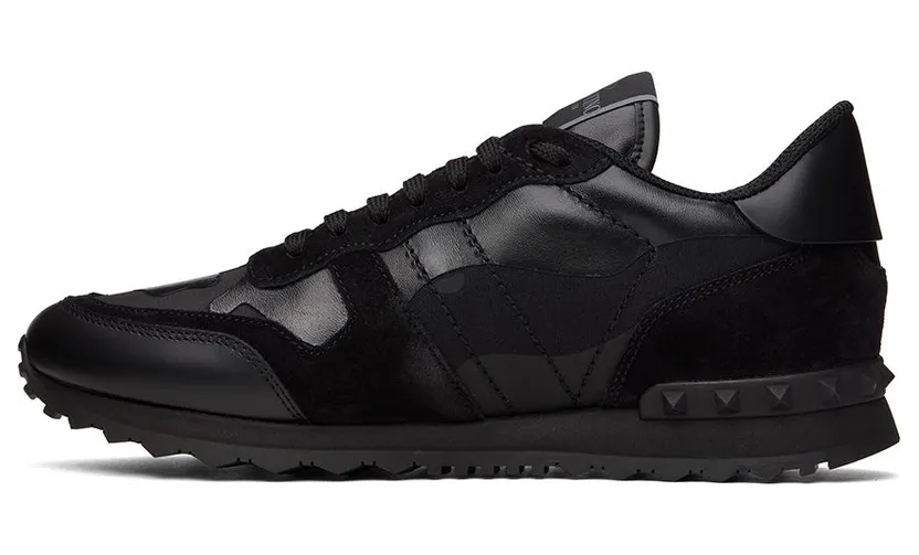 Valentino Garavani Black Camouflage Rockrunner 0NO NERO/NERO/NERO/N (1Y0S0723NSD) (3)